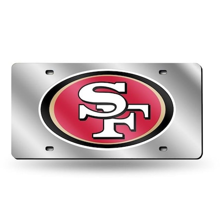 Rico Industries Rico Industries RIC-LZS1901 San Francisco 49ers NFL Laser Cut License Plate Cover LZS1901